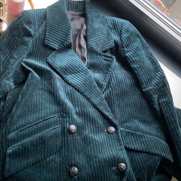 The Kooples Jackets \u0026 Coats | The Kooples Corduroy Green Coat | Color: Black/Green | Size: 6 | Jjhoopes's Closet